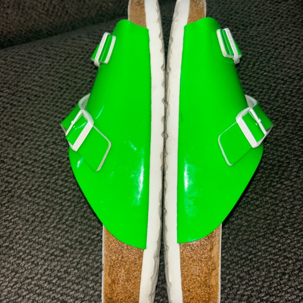 Birkenstock Opening Ceremony Womens Zurich Sandal Size 44 Green Neon Slide - Picture 4 of 5